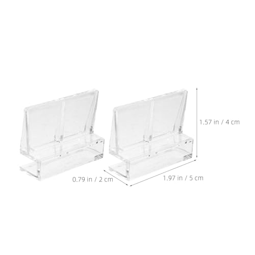 KOMBIUDA 20pcs Aquarium Cover Clip, 6mm Clear Acrylic Fish Tanks Support Holder, Aquarium Lid Clips Clamps for Pet Terrariums, Rimless Fish Tank