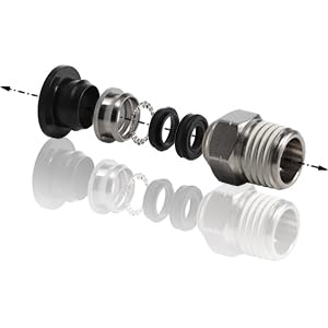 5/16 Air hose fittings, Push to Connect Air fittings Female Straight 5/16 Inch Tube OD x 1/4 NPT Thread Fitting (Pack of 10) - size: OD 5/16 - NPT 1/4, style: Female thread