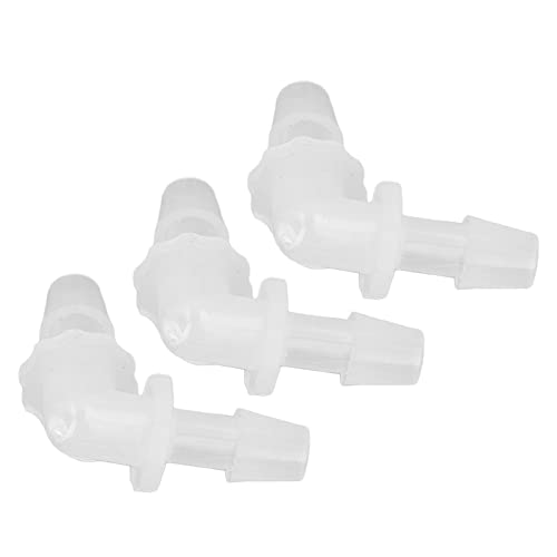 12Pcs Premium Plastic Hose Barb Fittings Elbow Connector Right Angle Barbed Splicer Adapter for Aquarium Lab Tubing Durable PP Material (5.6mm) - size: 5.6mm