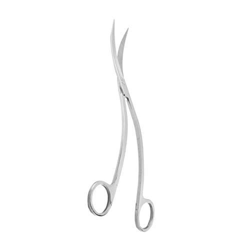SUPVOX Stainless Steel Wave Scissors for Aquarium Tank Plant Trimming Tool Sharp Blades for Easy Aquatic Plant Maintenance for Professional Aquarists