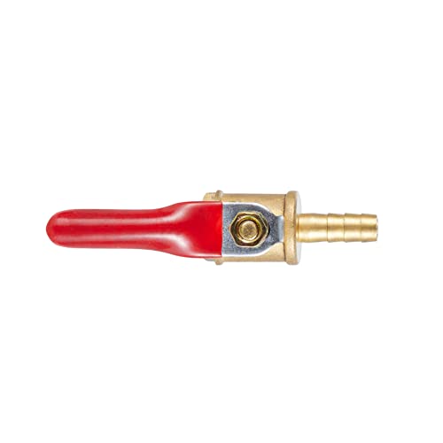 Brass Ball Valve Shut Off Switch, Tubing Fitting Straight Coupling Adapter 2pcs (1/4" Barb x 1/4" Barb) - size: 1/4" Barb x 1/4" Barb