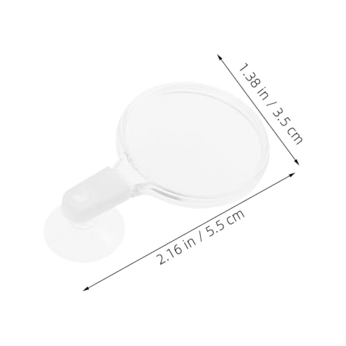 FRCOLOR 4pcs Acrylic Glass with Cup for Fish Tank User-Friendly Lens for Viewing Betta Fish -Landscapes Ants Spiders Easy Installation Excellent Magnification