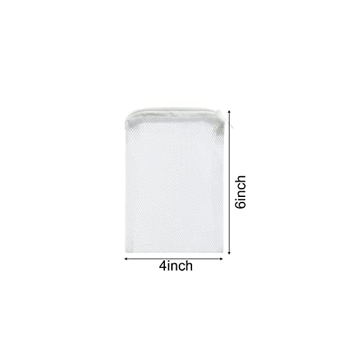ALEGI 10 pcs Aquarium Filter Media Bags with Zipper, Mesh Reusable Bags for Aquarium Filter Media (6" x 4") - size: 6" x 4"