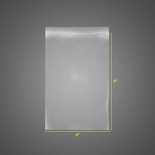 SNL Quality - 200 Bags 6" X 9" 2 MIL - Zipper Lock Reclosable Clear Disposable Plastic Bags, Strong