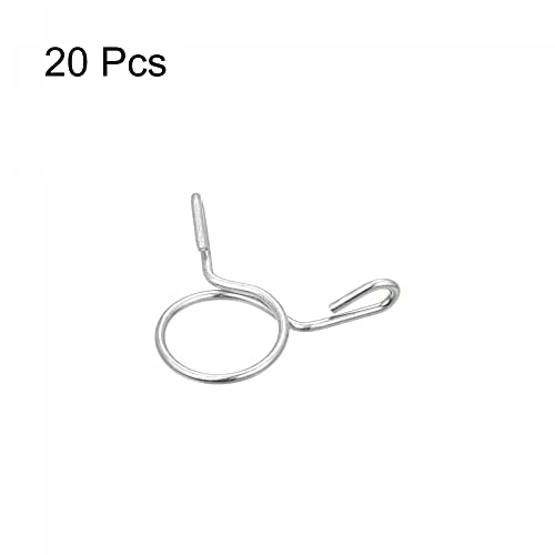 uxcell Fuel Line Hose Clips, 20pcs 12mm ID Fit 13.5-14mm OD Hose 304 Stainless Steel Water Pipe Air Tubing Spring Hose Clamps for Motorcycle Scooter - size: 12mm