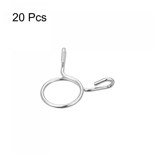 uxcell Fuel Line Hose Clips, 20pcs 18mm ID Fit 19.5-20mm OD Hose 304 Stainless Steel Water Pipe Air Tubing Spring Hose Clamps for Motorcycle Scooter - size: 18mm