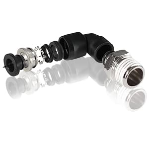 1/2 Air hose fittings, Air fittings Male Elbow 1/2 Inch Tube OD x 1/2 NPT Thread Push to Connect Fitting, PL-1/2-N4 (Pack of 2) (1/2-1/2) - size: OD 1/2 - NPT 1/2