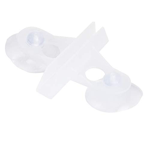 Alomejor Aquarium PVC Fish Tank Separator Divider Support Clamp/Holder for Breeding Fish Tank, 40PCS Blackwhite Suction Cup Separating Board, Suitable for 5-6mm Glass (Black) (White) - color: White