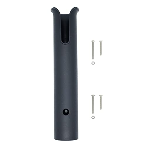 HiUmi Wall Mounted Fishing Rod Holders Tubes Links Fishing Rod Holder Rack Rests (1-Pole-Black) - color: 1-pole-black