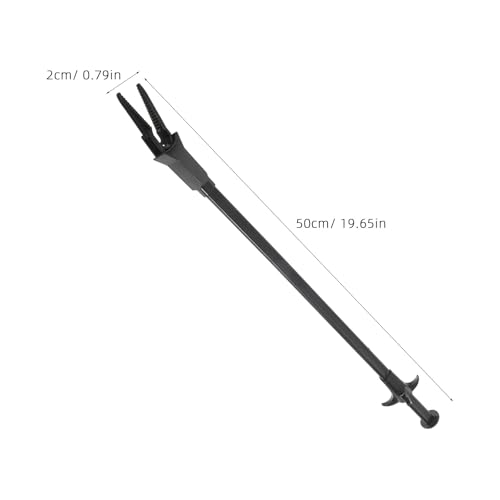 4pcs Long Aquarium Tongs - 20 Inch Plastic Tweezers for Easy Plant Maintenance - Aquarium Grabber Tool for Freshwater and Saltwater Tanks, Fish Feeding 50cm - color: Black