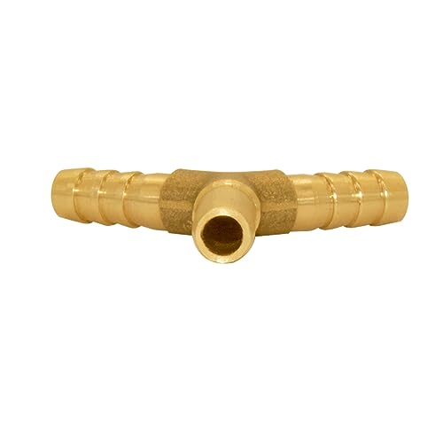 Uenede 3PCS Solid Brass 1/4"OD Barb Fittings Y 3-Way Union Intersection Hose Barb Fitting for Water/Oil/Gas - size: 1/4" Barb, style: Y (3 Way)