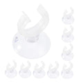 9pcs Aquarium Tube Clips Transparent Holders for Air Pump Tubing Firmly Secures Water Pipes Stability Enhancer for Fish Tank Decor and Functionality - size: 4.50X3.00X2.00CM