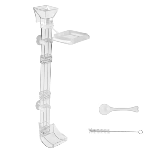 Shrimp Feeding Dish Set,Assembled Fish Shrimp Feeder Tube with Feeding Ring,Cleaning Brush for Fish Tank Fish Shrimp Crab