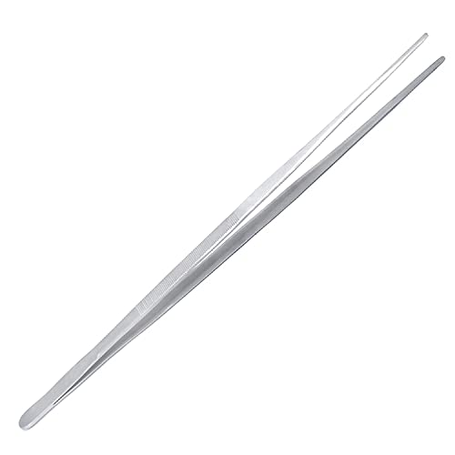 Aquarium 24" Straight Tweezer Satin Finish Coral Fragging Aquascaping
