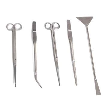 Aquarium Plants Tools, Aquascaping Tweezers Scissor Spatula Tool Stainless Steel Aquarium Tank Aquascaping Tools Set for Fish Starter Kits (3pc/4pc/5pc) (4 PCS) - size: 4 PCS