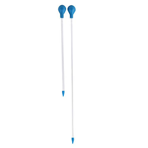2Pcs Coral Feeder, 40cm 60cm Long Acrylic Fish Feeding Tool for Aquarium Coral Anemones Brine Shrimp, Arylic Tube Body Safety Use, 1 Year, 30 Days Money Back, Long