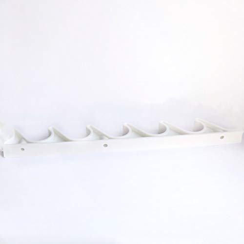 KOMORAX 2 pcs 6 Position Nylon White Adjustment Brackets for Patio Outdoor Lawn Yard Furniture or Chaise Lounges, Replacement, Back Support, Back-Height Multi Position Adjuster 10 5/8" L x 5/8" W
