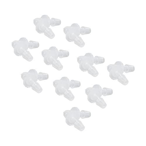 SUNGOOYUE Plastic Fitting 90 PE Elbow Hose Connector 6.4mm Same Diameter Tube Fitting for Pump Tube and Silicone Fish Tank Hose Connection Antiscratch Antirust (4.8mm) - size: 4.8mm