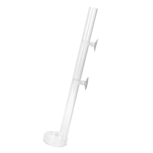Aquarium Shrimp Feeding Tube and Dish, 40cm Transparent Acrylic Feeder with Suction Cups