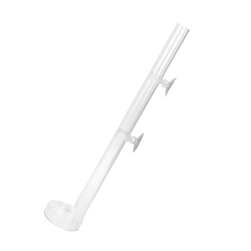 Aquarium Shrimp Feeding Tube and Dish, 40cm Transparent Acrylic Feeder with Suction Cups