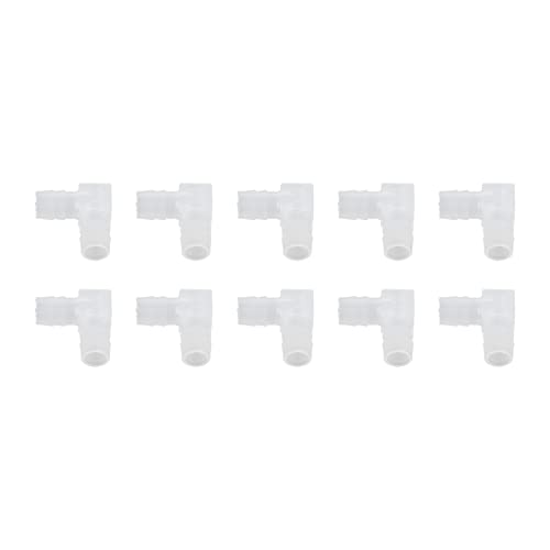 10Pcs Elbow Hose Barb Plastic Fitting 90 Degree Equal Barbed Joint Adapter L Shape - Wide Range of Use (10mm) - size: 10mm