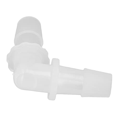 12Pcs Premium Plastic Hose Barb Fittings Elbow Connector Right Angle Barbed Splicer Adapter for Aquarium Lab Tubing Durable PP Material (11.1mm) - size: 11.1mm