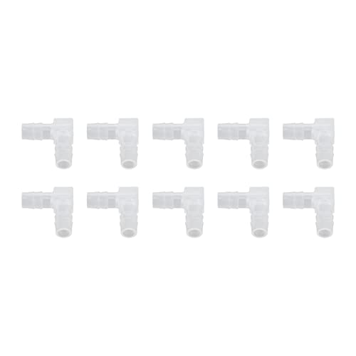 10Pcs Elbow Hose Barb Plastic Fitting 90 Degree Equal Barbed Joint L Shape - Wide Range of Use (8mm) - size: 8mm