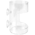 Fish Tank Dish Tray with Suction Cup 3.94x2.36 Inch Feeding Tube Turtle Transparent Fish Food Holder for Turtle Shrimp Betta Feeding (Round) - size: Round