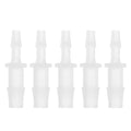 5 Pcs Aquarium Plastic Hose Barb Fitting 3/16" to 5/16" Hose ID Connectors Clear Plastic - size: 3/16"-5/16"