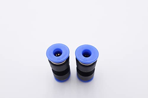 Push to Connect Fitting 4mm Tube OD, Pneumatic Air Water Straight Union Two Way Connector/Coupler (Pack of 5) - size: 4mm - 4mm