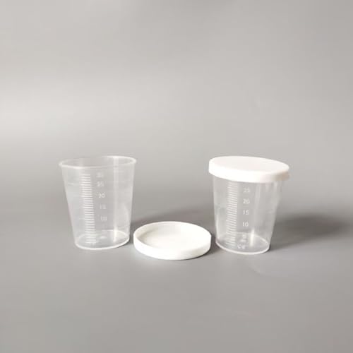 12-Pack 30ml Plastic Measuring Cups with Lids, Graduated Liquid Measuring Cups for Kitchen, Resin, Crafts, Lab, Stackable & Heat Resistant - style: 30 ML