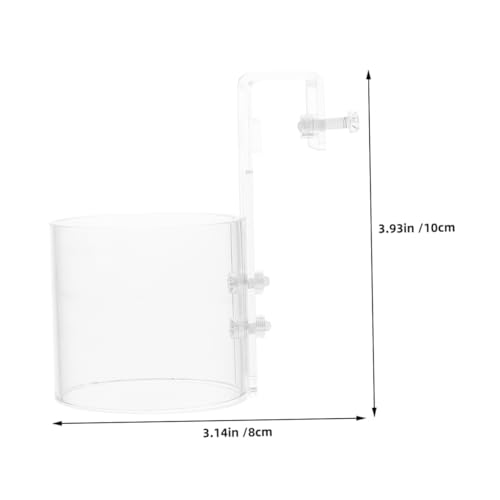 POPETPOP Aquarium Fish Food Feeder Ring Acrylic Fish Food Organizer for Betta Shrimp Turtle Feeding Tank with 80-Hook Floating Feeding Tool