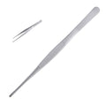 10Inch Fine-Tip Kitchen Tweezers Tongs – Extra-Long Stainless Steel Cooking Tweezers Dishwasher Safe for Grilling, Baking & Food Prep (10In Straight BBQ Tongs) - color: 10In Straight BBQ Tongs