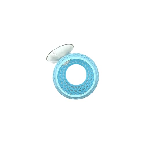 Betta Bulb Hide | Betta Rest Fish Tank Ornament | Aquarium Cave with Suction Cup for Small Fish Tank, Betta Habitat, Shrimp Hideout, Aquatic Decor (Cotton Candy Blue) - color: Cotton Candy Blue
