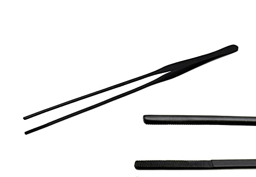 G.S Aquarium Tweezers Long Reptiles Feeding Tongs for Aquatic Plants Spider Snakes Lizards (12" Straight)