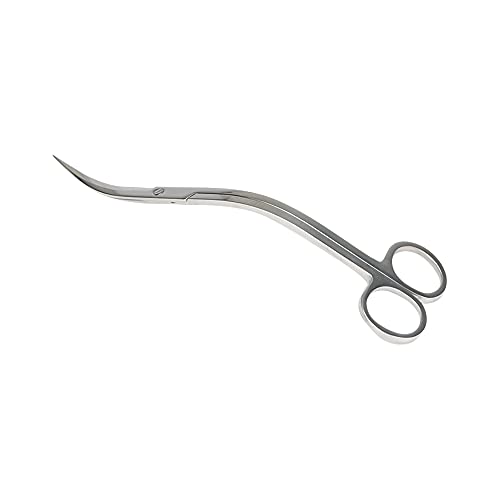 BROPC Stainless Steel Mirror Wave Scissors - 9.8" Aquarium Scissors for Saltwater and Freshwater Plant Trimming and Maintenance