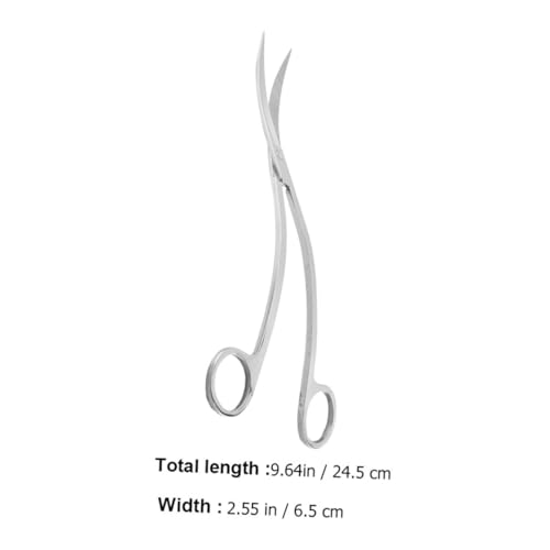 Yardwe Ergonomic Design Stainless Steel Aquarium Wave Scissor for Low-growing Plant Trimming Aquarium Tools