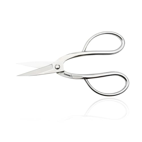 TONMA Ashinaga Bonsai Scissors [Made in Japan] 8 inch Soild Stainless Steel Hasami Pruning Shears Ultra Sharp & Rust-proof, Japanese Bonsai Garden Tools - style: Ashinaga Bonsai Shears