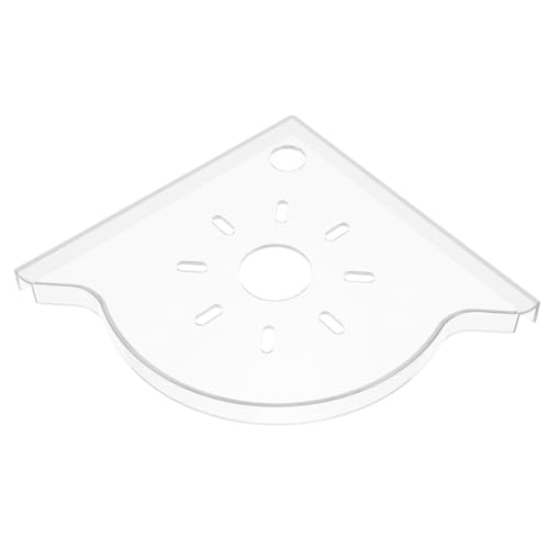 Abaodam Multifunctional Corner Storage Shelf for Aquarium with Triangular Design Space-saving Stand for Fish Food and Accessories Stable Desktop Organizer for Fish Tank Supplies - color: White