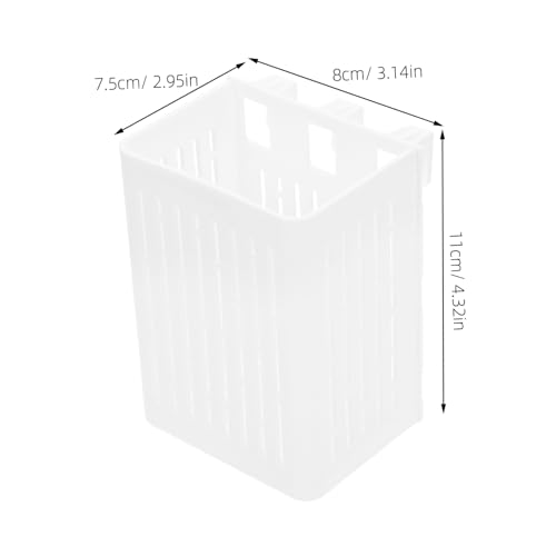 ibasenice 3pack Hanging Aquarium Plant Holder Live Aquatic Plants Hydroponic Baskets for Fish Tank Planting Baskets - color: White