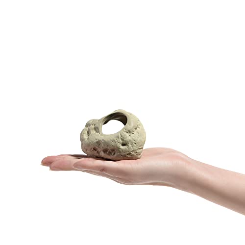 ALEGI Aquarium Decoration Rock Caves, Betta Fish Tank Accessories Hideout, Cichlid Stackable Cave Hiding (Small & Medium) - size: Small & Medium