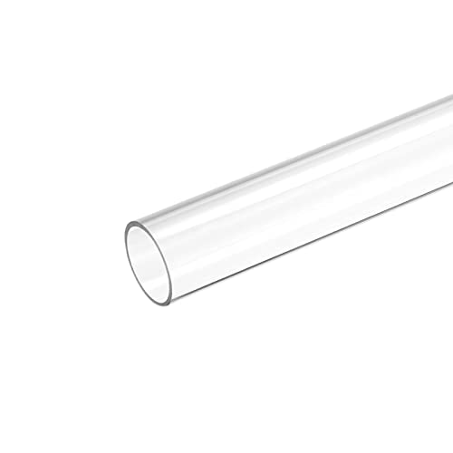 MECCANIXITY Plastic Pipe Rigid Polycarbonate Round Tube Clear 0.86"(22mm) ID 1"(25mm) OD 14" (350mm) High Impact for Lighting, Models, Water Plumbing - size: 0.86"IDx1"ODx14"