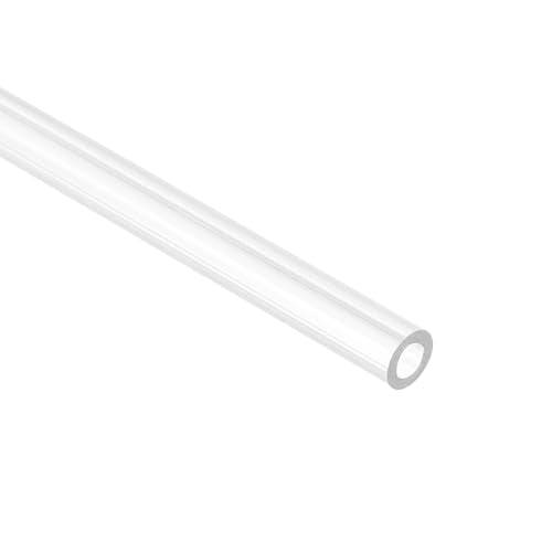 uxcell Rigid Round Clear Tubing 5mm(3/16") ID x 7mm(1/4") OD x 0.8Ft(250mm) Length Plastic Tube - size: 5mm x 7mm x 250mm