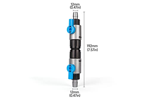 LANDEN Double Tab Connector for Aquarium, Canister Filter Hose Connector, Fish Tank Water Flow Control, Quick Release Valve, - size: 2 PCS