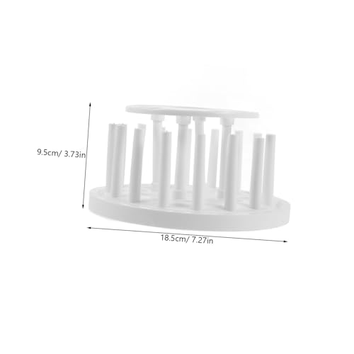 PRETYZOOM 12-Hole Plastic Test Tube Rack Reusable Sampling Tube Holder PP Organizer for Laboratory Use