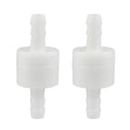 1/4" One Way Inline Check Valve 2 Pcs, Non Return Ozone Resistance PVDF Plastic One-Way Fuel Oil Water Gas Pump Air Check Valve - size: 1/4 Inch