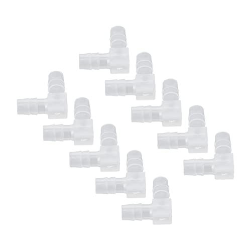 10Pcs Elbow Hose Barb Plastic Fitting 90 Degree Equal Barbed Joint L Shape - Wide Range of Use (8mm) - size: 8mm