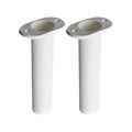 MARINE CITY Flush Mount Fishing Rod Holder, 90 Degree ABS Plastic, for Boats, Kayaks, Yachts - color: White, style: 2 Pcs