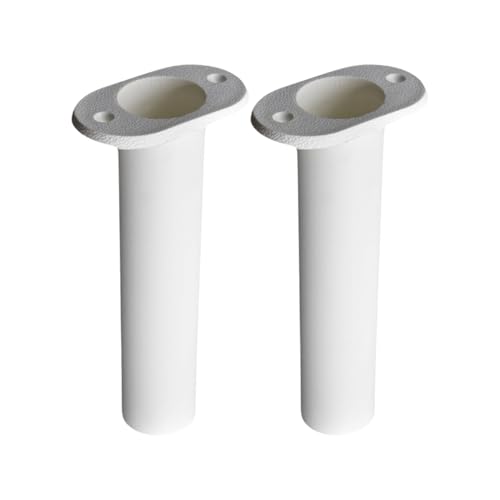 MARINE CITY Flush Mount Fishing Rod Holder, 90 Degree ABS Plastic, for Boats, Kayaks, Yachts - color: White, style: 2 Pcs