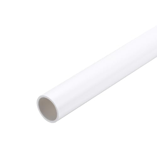 MECCANIXITY 2Pcs 0.98 Inch PVC Rigid Tube Round Pipe 22.2mm ID 25mm OD 12" High Impact for Water Pipe, Aquarium, Fish Tank, Greenhouse Garden, White - color: White, size: 22.2mm x 25mm